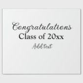 Einfache Abschluss Gratulationen minimalen Zusatz  Geschenkpapier (Flach)