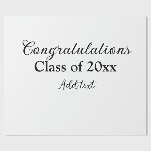 Einfache Abschluss Gratulationen minimalen Zusatz Geschenkpapier (Flach)