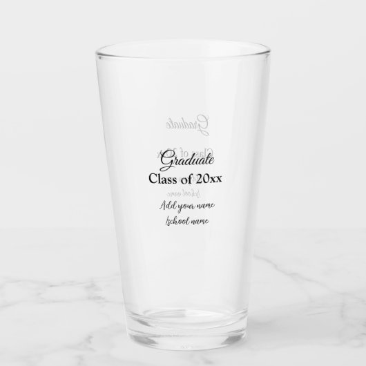 Einfache Abschluss Gratulationen minimalen Zusatz Glas (Vorderseite)