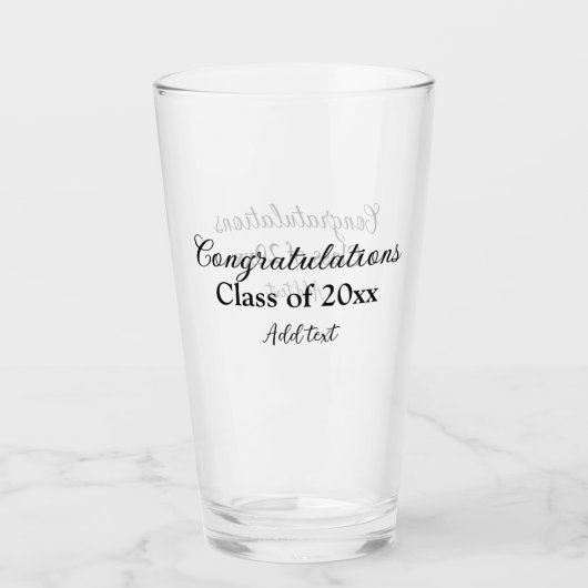 Einfache Abschluss Gratulationen minimalen Zusatz Glas (Vorderseite)