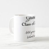 Einfache Abschluss Gratulationen minimalen Zusatz Kaffeetasse (Vorderseite Links)