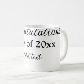 Einfache Abschluss Gratulationen minimalen Zusatz  Kaffeetasse (VorderseiteRechts)