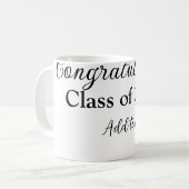 Einfache Abschluss Gratulationen minimalen Zusatz  Kaffeetasse (Vorderseite Links)