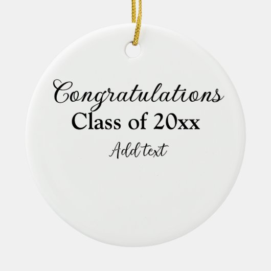 Einfache Abschluss Gratulationen minimalen Zusatz  Keramik Ornament (Vorne)