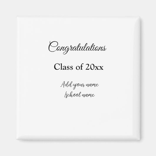 Einfache Abschluss Gratulationen minimalen Zusatz Magnet (Vorne)