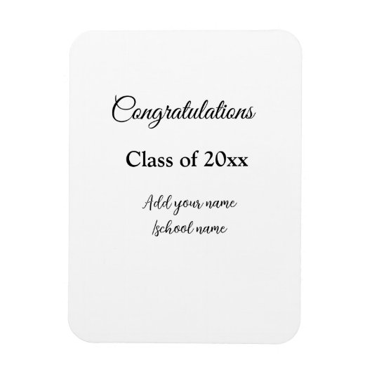 Einfache Abschluss Gratulationen minimalen Zusatz  Magnet (Vertikal)