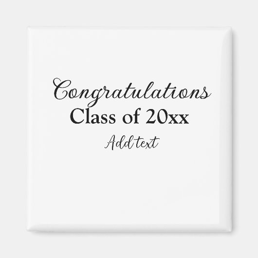 Einfache Abschluss Gratulationen minimalen Zusatz  Magnet (Vorne)