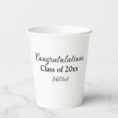 Einfache Abschluss Gratulationen minimalen Zusatz Pappbecher (Rückseite)