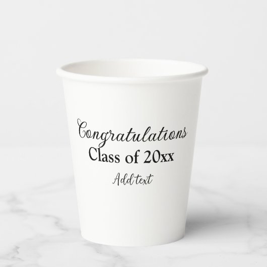 Einfache Abschluss Gratulationen minimalen Zusatz Pappbecher (Vorderseite)