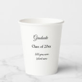 Einfache Abschluss Gratulationen minimalen Zusatz Pappbecher (Rückseite)