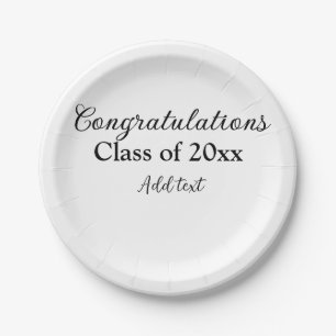 Einfache Abschluss Gratulationen minimalen Zusatz Pappteller