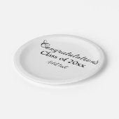 Einfache Abschluss Gratulationen minimalen Zusatz Pappteller (Schrägansicht)