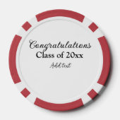 Einfache Abschluss Gratulationen minimalen Zusatz  Pokerchips (Rückseite)