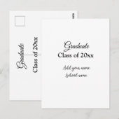 Einfache Abschluss Gratulationen minimalen Zusatz  Postkarte (Vorne/Hinten)