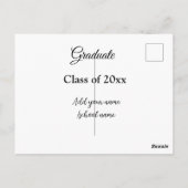 Einfache Abschluss Gratulationen minimalen Zusatz  Postkarte (Rückseite)