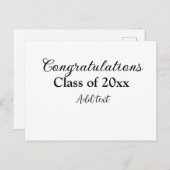 Einfache Abschluss Gratulationen minimalen Zusatz Postkarte (Vorne/Hinten)