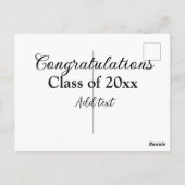 Einfache Abschluss Gratulationen minimalen Zusatz  Postkarte (Rückseite)