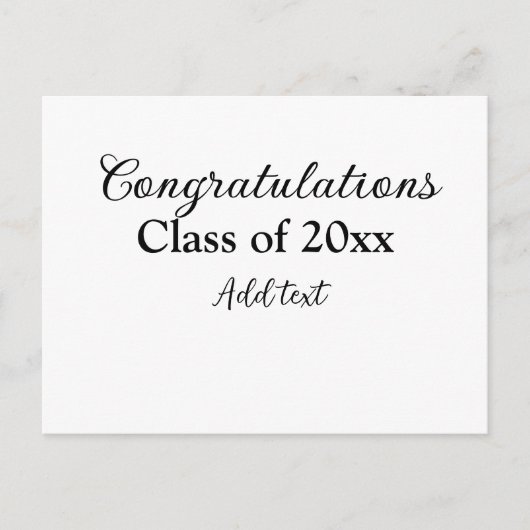 Einfache Abschluss Gratulationen minimalen Zusatz Postkarte (Vorderseite)