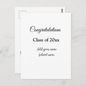 Einfache Abschluss Gratulationen minimalen Zusatz Postkarte (Vorne/Hinten)