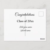 Einfache Abschluss Gratulationen minimalen Zusatz Postkarte (Rückseite)