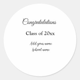 Einfache Abschluss Gratulationen minimalen Zusatz  Runder Aufkleber