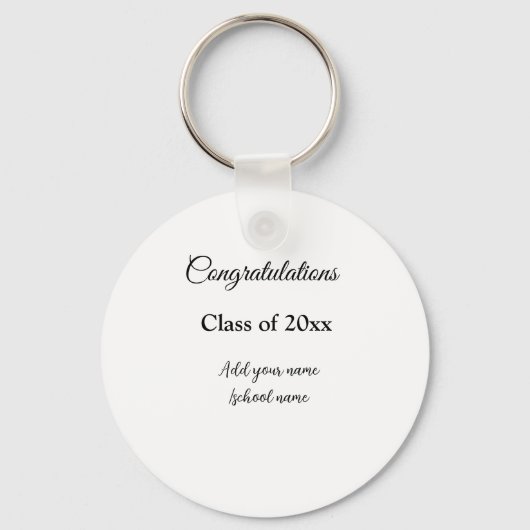 Einfache Abschluss Gratulationen minimalen Zusatz  Schlüsselanhänger (Vorderseite)