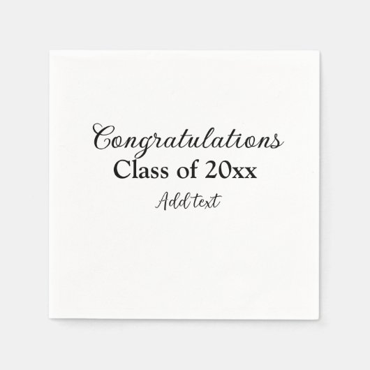 Einfache Abschluss Gratulationen minimalen Zusatz Serviette (Vorderseite)