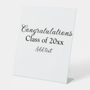 Einfache Abschluss Gratulationen minimalen Zusatz  Sockelschild