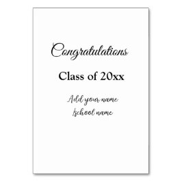 Einfache Abschluss Gratulationen minimalen Zusatz  Tischnummer