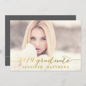 Einfache | Abschluss-Party Einladung (Vorne/Hinten)