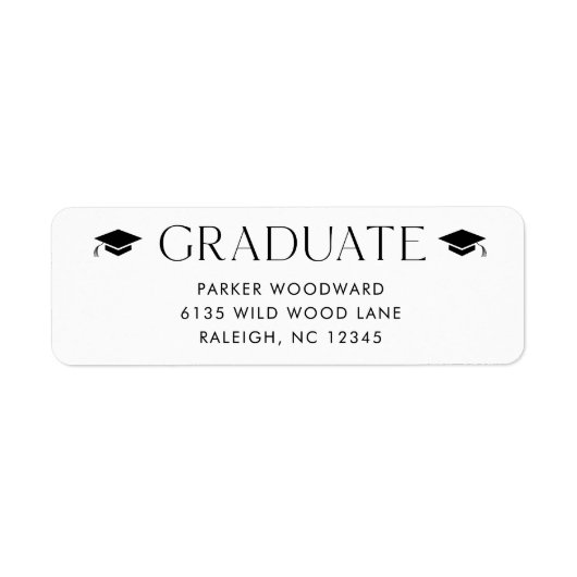 Einfache Abschluss-Rücksendeadresse (Vorne)