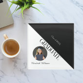 Einfache Abschluss Schwarz/Weiß Glasuntersetzer