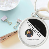 Einfache Abschluss Schwarz/Weiß Schlüsselanhänger