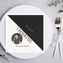 Einfache Abschluss Schwarz/Weiß Serviette