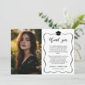 Einfache Abschluss Vielen Dank, Handschriftlich |  Dankeskarte (Stehend Vorderseite)