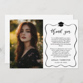 Einfache Abschluss Vielen Dank, Handschriftlich |  Dankeskarte (Vorne/Hinten)