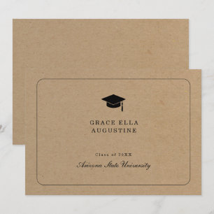 Einfache Abschlussankündigung - Kraft Hintergrund Einladung