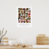 Einfache Abschlussfeier 30-Foto-Collage Poster (Küche)