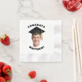 Einfache Abschlussfeier-Foto-Graduation Serviette (Beispiel)