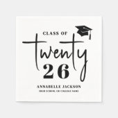 Einfache Abschlussfeier Serviette (Vorderseite)