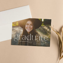 Einfache Absolventen ein Foto personalisierter Abs