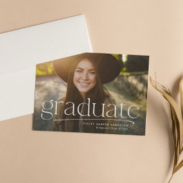 Einfache Absolventen ein Foto personalisierter Abs Ankündigung