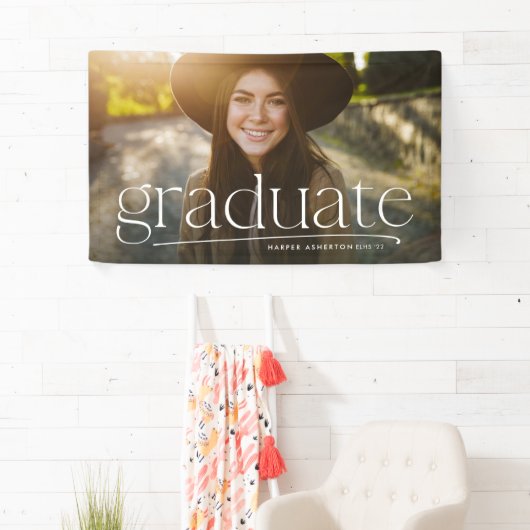 Einfache Absolventen ein Foto personalisierter Abs Banner (Insitu)