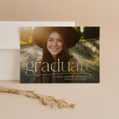 Einfache Absolventen ein Foto personalisierter Abs Folieneinladung
