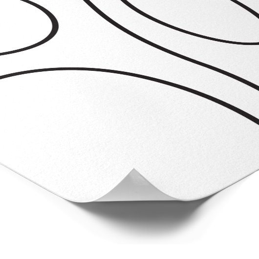 Einfache Abstrakt Line Art | Poster (Ecke)