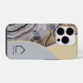 Einfache Abstrakte Akzente QR-Code oder -Logo iPhone Hülle (Rückseite (Horizontal))
