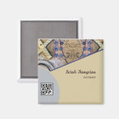 Einfache Abstrakte Akzente QR-Code oder -Logo Magnet (Vorderseite/Rückseite)