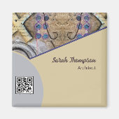 Einfache Abstrakte Akzente QR-Code oder -Logo Magnet (Vorne)