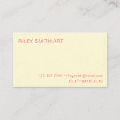 Einfache Abstrakte Aquarellfarbe Orange Gelb Rosa Visitenkarte (Vorderseite)