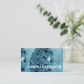 Einfache Abstrakte blaue Farbe Innenarchitektur De Visitenkarte (Stehend Vorderseite)